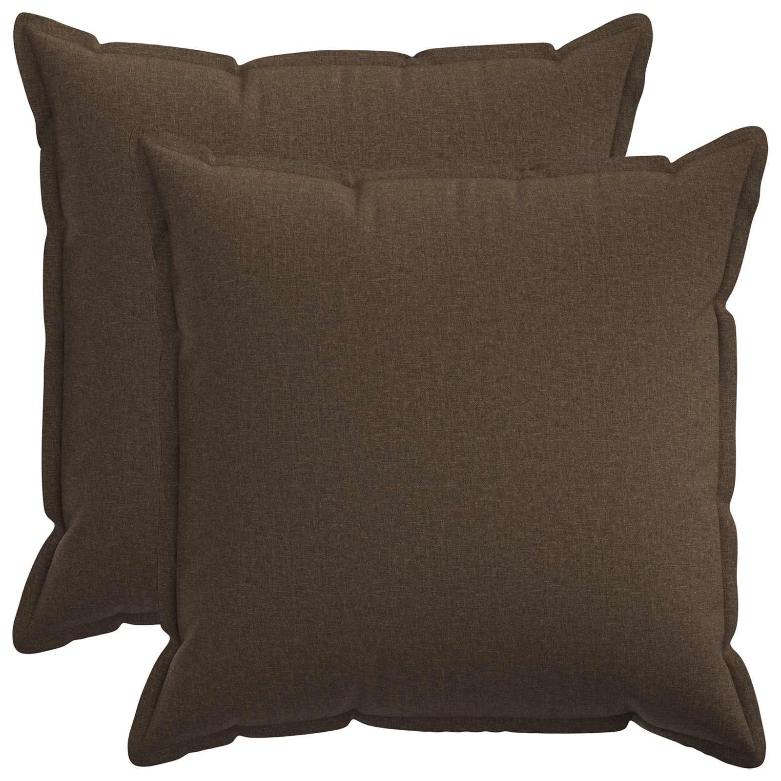 Pyntepuder med inderpude HOUTEN 2 stk. 60 x 60 cm gråbrun i faux linned