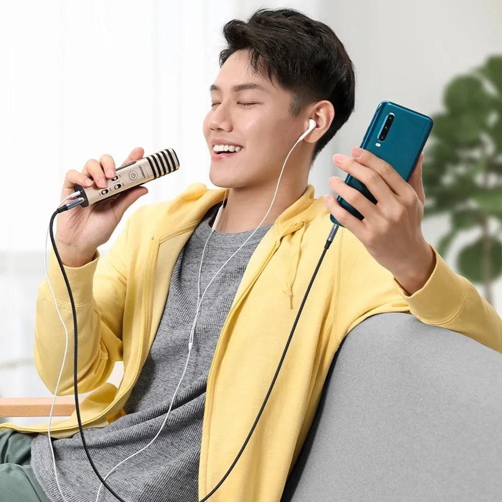 UGREEN AUX-kabel mini jack 3,5 mm han til han 3 m sort