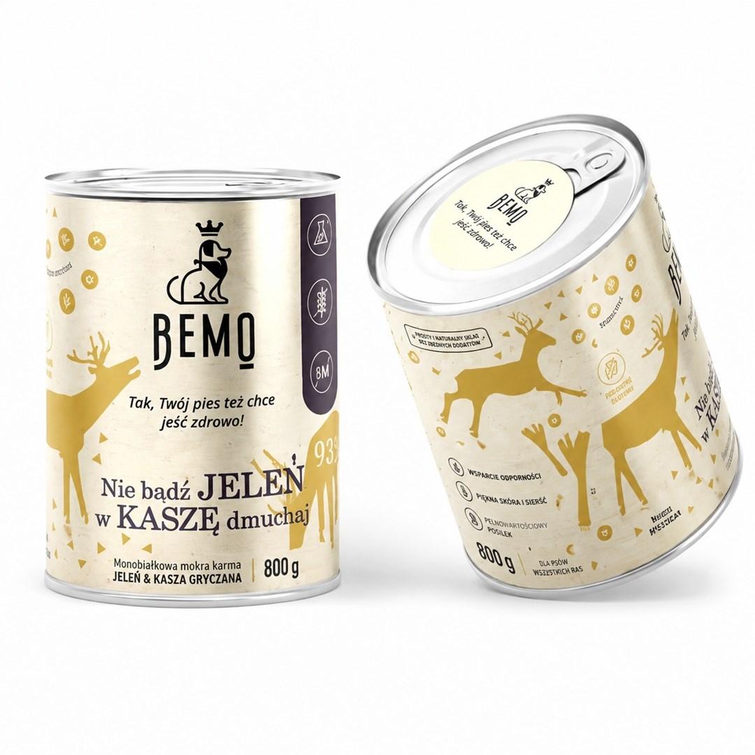 BEMO Mono vådfoder til hund med hjort 800 g