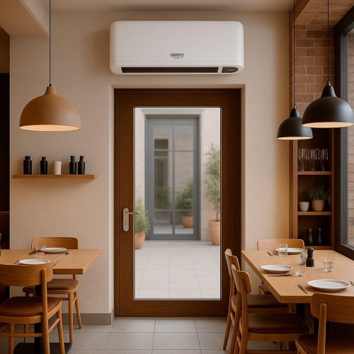 Adler AD 7753 luftgardin 2000 W - sort/hvid