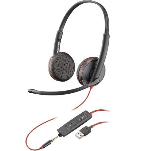 HP Poly Blackwire C3225 headset med ledning sort