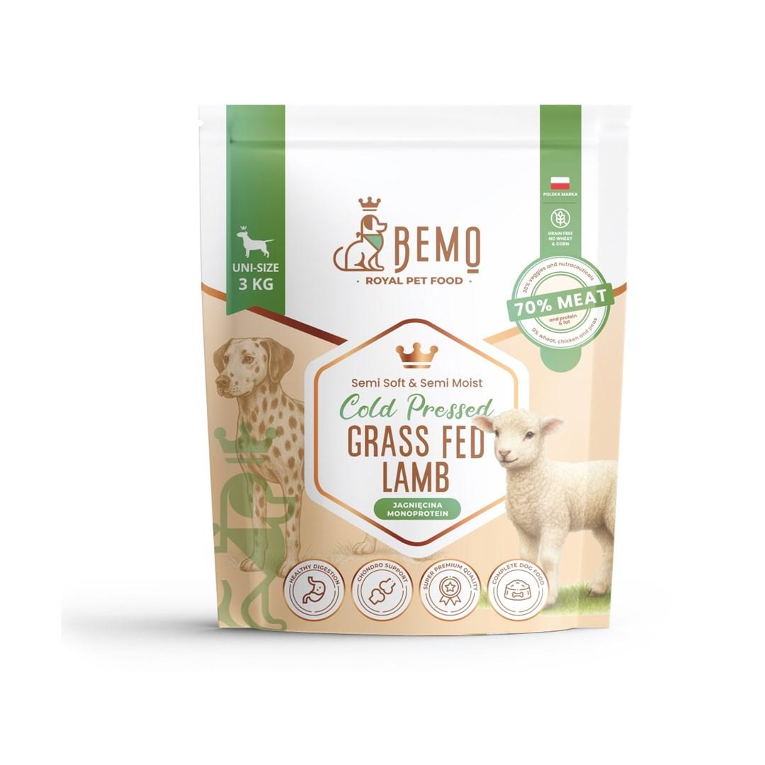 BEMO koldpresset hundefoder med græsfodret lam 3 kg