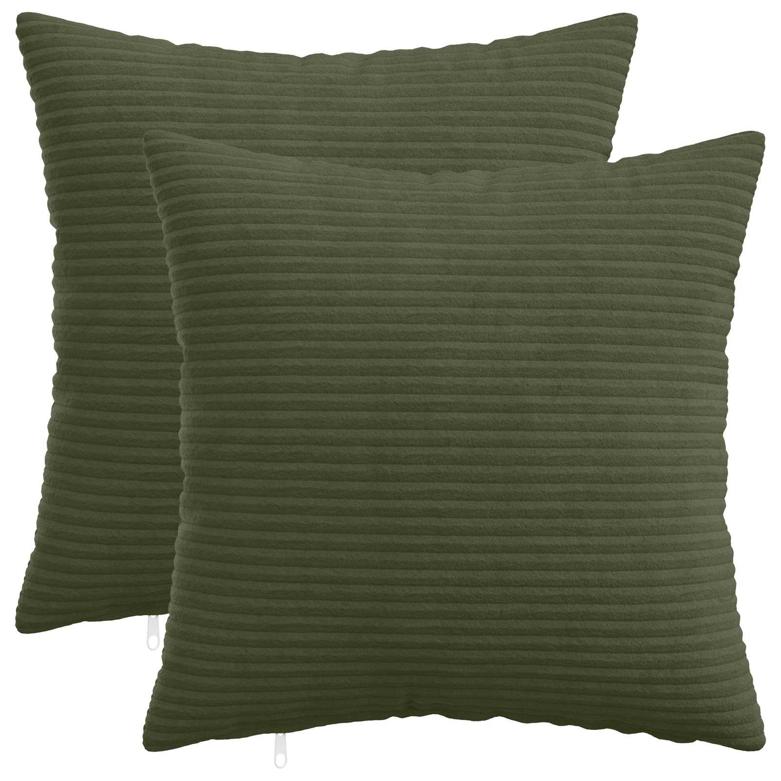 Pudebetræk 2 stk HEERLEN grøn 35 x 35 cm i cordfløjl