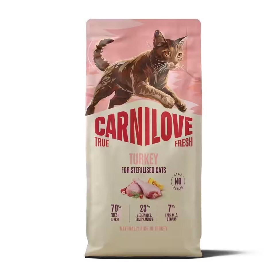 CARNILOVE True Fresh kalkun til steriliserede katte tørfoder 400 g