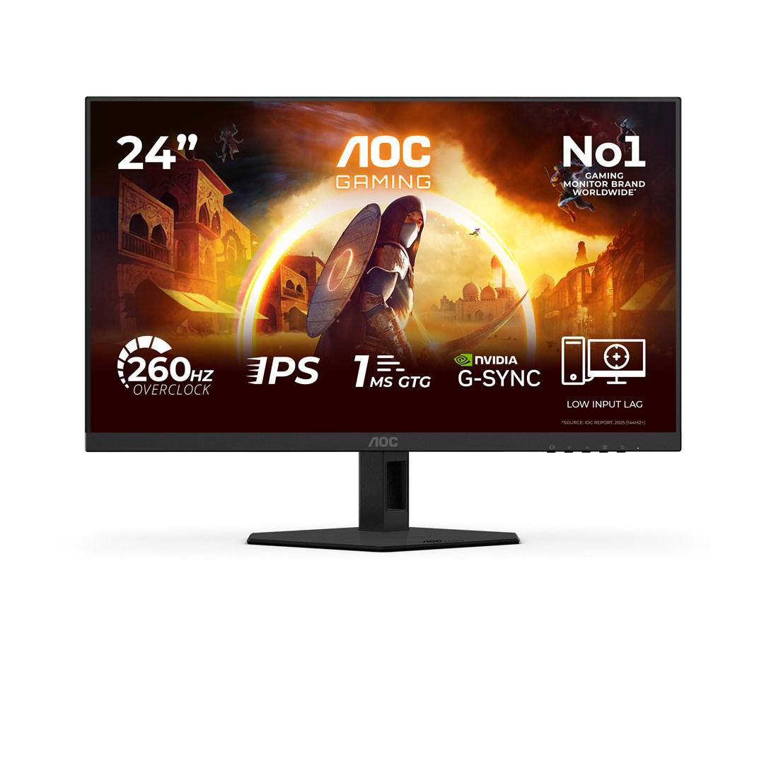 AOC 24G4ZRE 23,8" Full HD gaming skærm - sort/rød