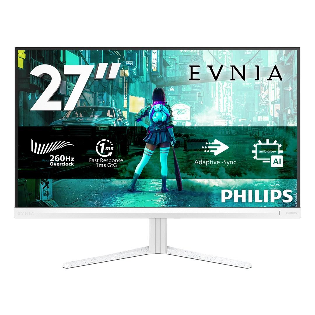 Philips Evnia 27M2N3201PL 27" gaming skærm Full HD 260 Hz - hvid