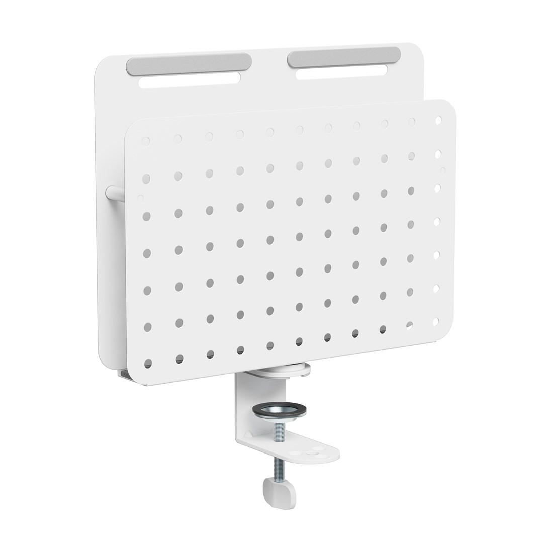 Activejet APB-006W skrivebordsorganizer med drejbar perforeret tavle og vertikal organizer - grå/hvid