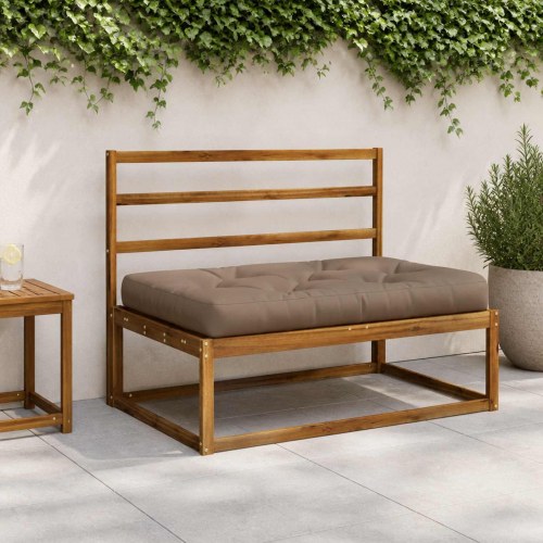 Palle sædehynde VIANEN i polyester gråbrun 120 x 80 x 12 cm