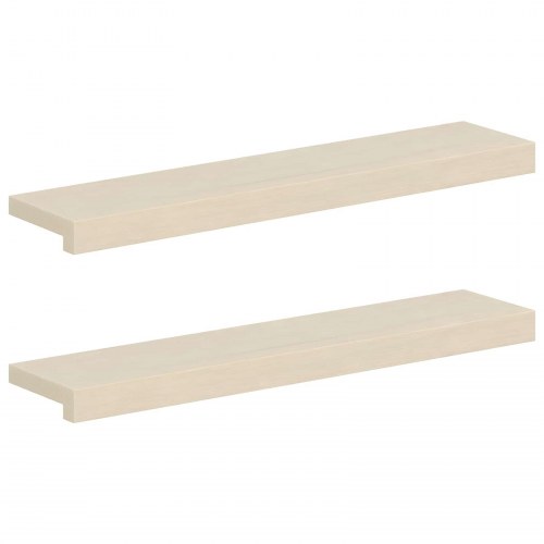 Vindueskarme 2 stk. hvid 80 x 15 x 2 cm i massivt egetræ