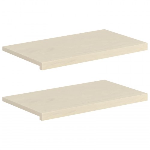 Vindueskarme 2 stk. hvid 80 x 40 x 2 cm i massivt egetræ