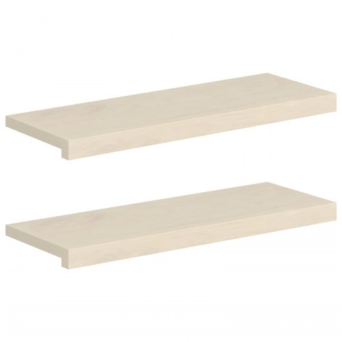 Vindueskarme 2 stk. hvid 80 x 30 x 2 cm i massivt egetræ