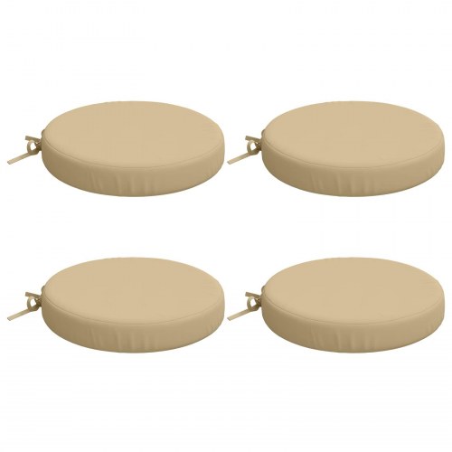 Sædepuder SOEST 4 stk. - beige, Ø 40 x 7 cm