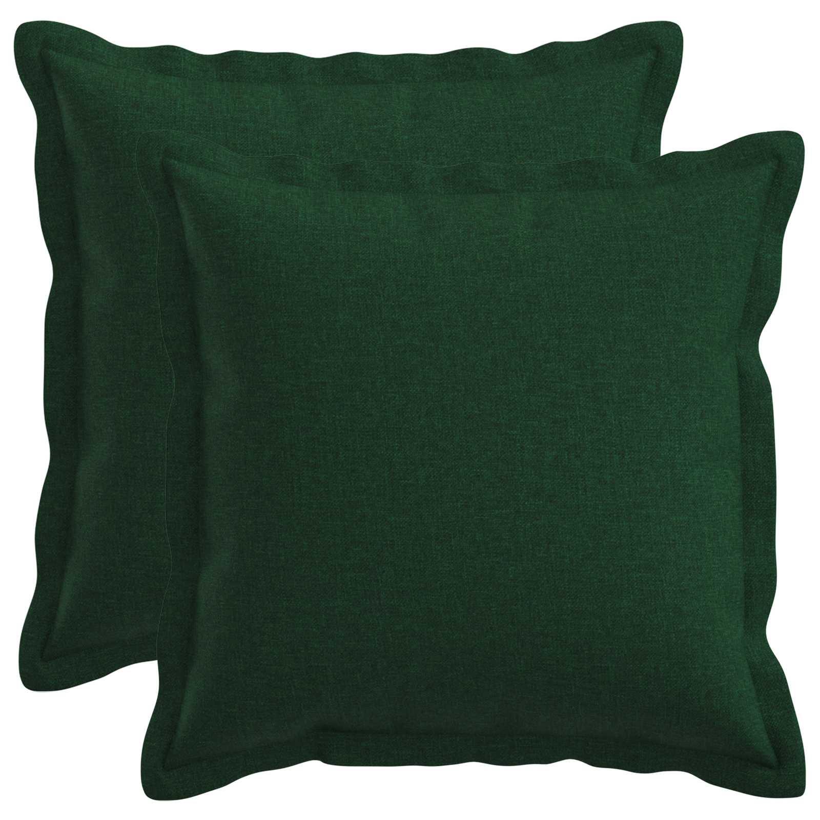 vidaXL Pudebetræk 2 stk. HOUTEN Mørkegrøn 40 x 40 cm Faux Linned