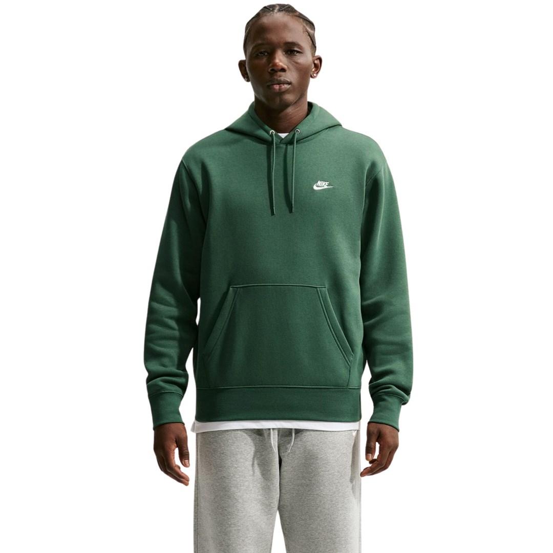 Nike Club BB herre hættetrøje med kængurulomme FN3859-323 - grøn, størrelse XL