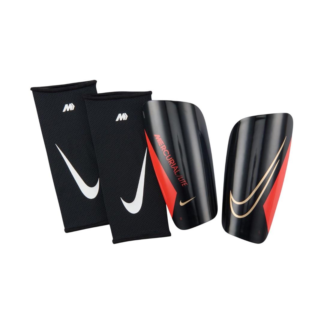 Nike Mercurial Lite SuperLock fodbold benskinner med sleeves - sort, str. M