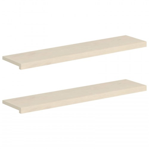Vindueskarme 2 stk. hvid 120 x 25 x 2 cm i massivt egetræ