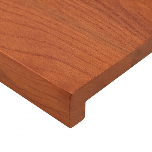 Vindueskarme 2 stk. brun 140 x 15 x 2 cm i massivt egetræ