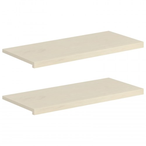 Vindueskarme 2 stk. hvid 90 x 40 x 2 cm i massivt egetræ