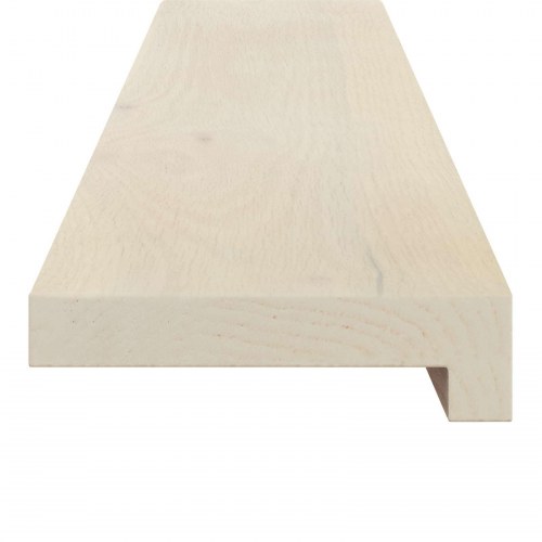 Vindueskarme 2 stk. hvid 110 x 40 x 2 cm i massivt egetræ