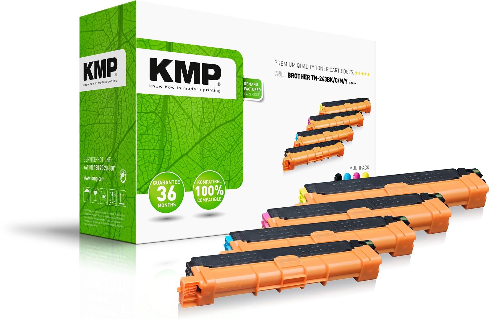 KMP 1268,0005 MultiPack black, cyan, magenta, yellow ersetzt Brother TN243BK, TN243C, TN243M, TN243Y