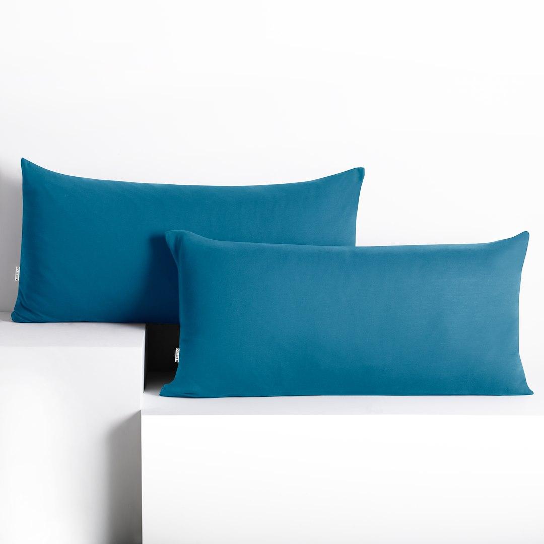 RESTILO Amber pudebetræk i jersey 40 x 120 cm - indigo, 2 stk.
