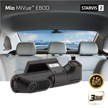 Mio MiVue E80D HDR dobbelt dashcam med bagkamera 2.5K 1440p