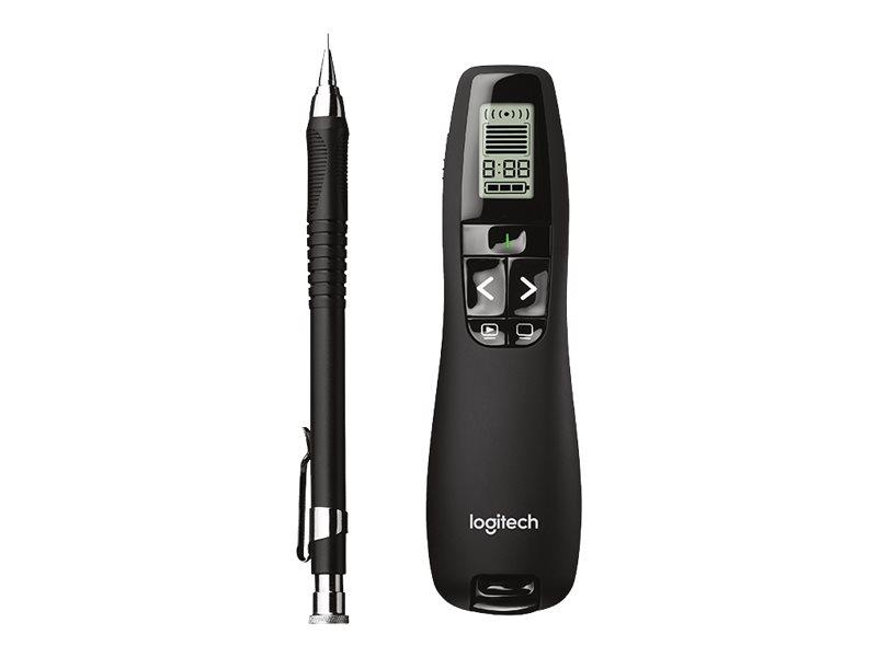 Logitech Professional Presenter R800 præsentationsfjernbetjening med grøn laserpegepind