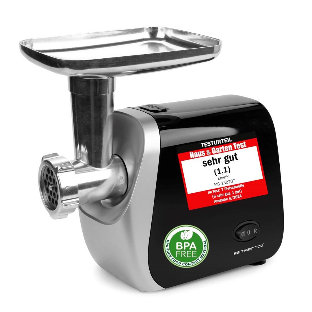 Emerio MG-130207 kødhakker 1300 W 1,5 kg/min, sort/rustfrit stål