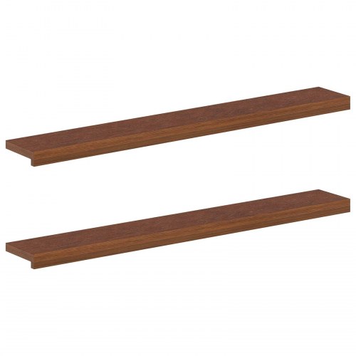 Vindueskarme i massivt egetræ 2 stk. 110 x 20 x 2 cm - mørk brun vinduesplade til indendørs brug