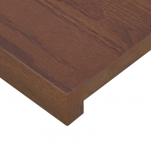 Vindueskarme i massivt egetræ 2 stk. 110 x 20 x 2 cm - mørk brun vinduesplade til indendørs brug
