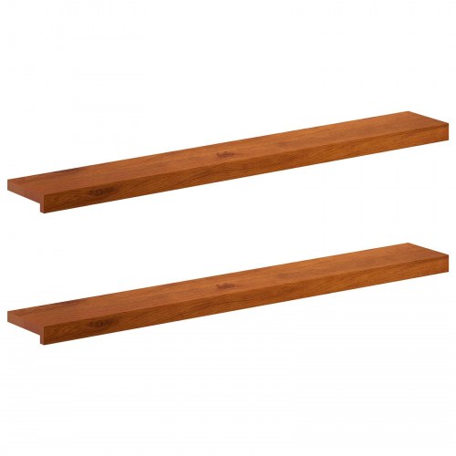 Vindueskarme i massivt egetræ 2 stk. 120 x 15 x 2 cm - brun vinduesplade til indendørs brug