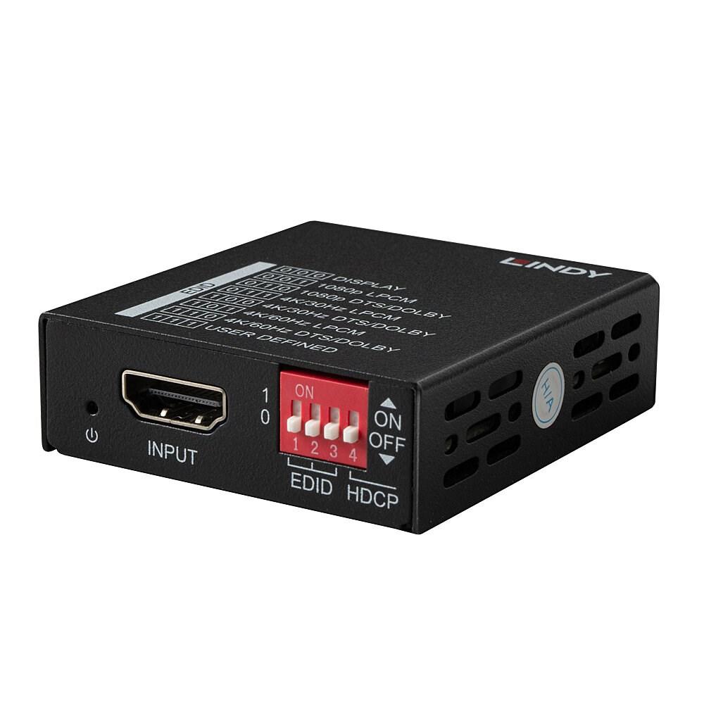 LINDY 32112 HDMI EDID-emulator med HDCP 2.2, 4K 3840 x 2160, USB-C og CEC