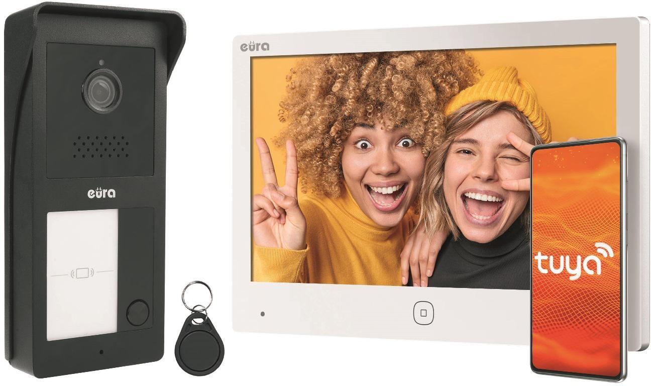 eura VDP-49A3-2TY 2-tråds videodørtelefon - hvid med Tuya