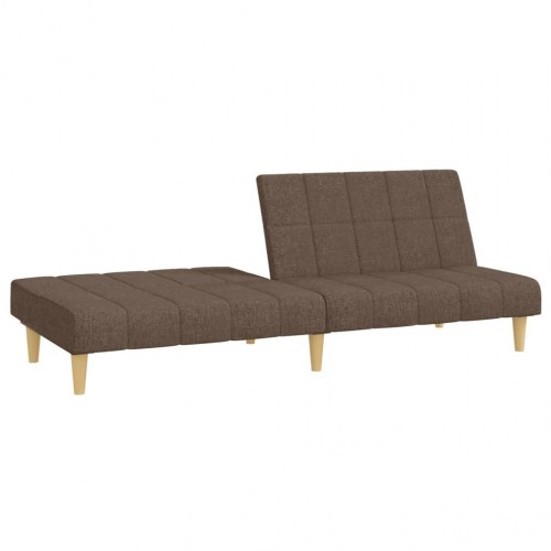 2-personers sovesofa i stof - gråbrun