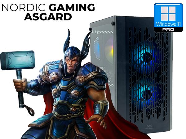 Nordic Gaming Asgard Thor gaming-PC med Ryzen 5 8400F, 16 GB DDR5, 1 TB SSD og Windows 11 Pro