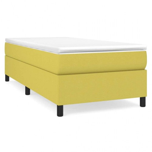 Boxspring sengeramme 90 x 190 cm stof - grøn