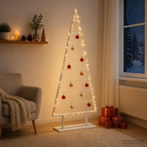 Metal juletræ KUOPIO 180 cm - hvid