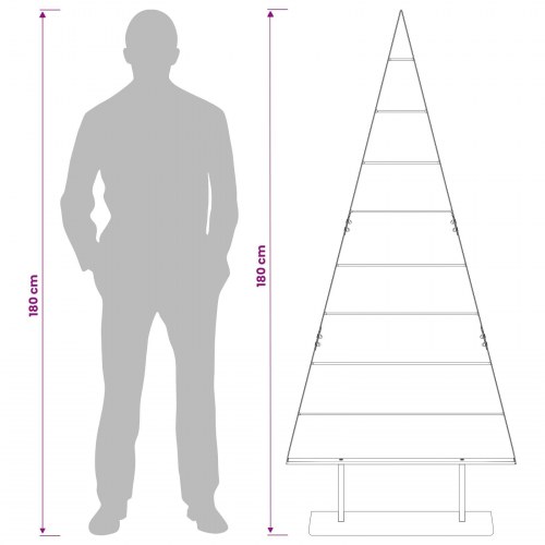 Metal juletræ KUOPIO 180 cm - hvid