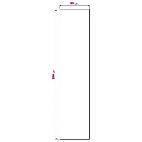 Tæppeløber LESAKA i diamantvelour sort og guld 80 x 350 cm