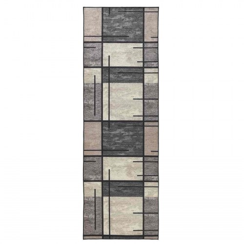 Tæppeløber LESAKA brun 100 x 150 cm i diamantvelour