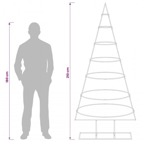 Juletræ i metal KUOPIO 180 cm - hvid