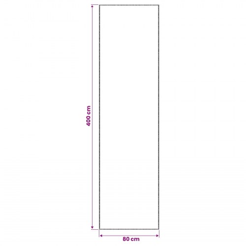 Gulvtæppe cremefarvet 80 x 400 cm - vaskbar