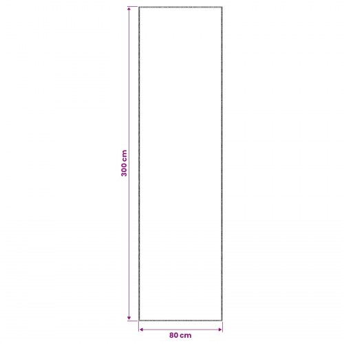 Gulvtæppe beige 80 x 300 cm - vaskbar