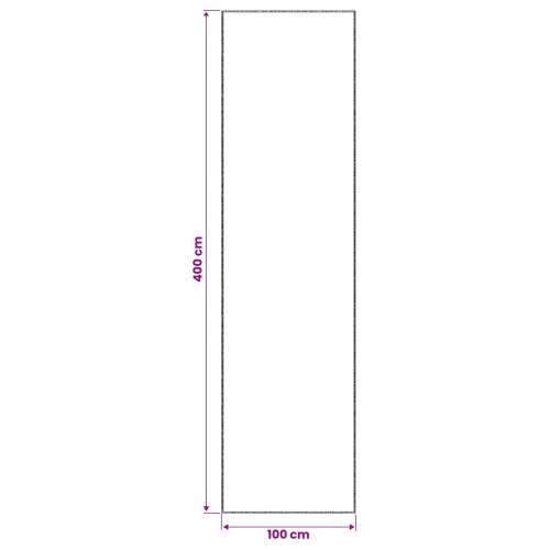 Gulvtæppe beige 100 x 400 cm - vaskbart