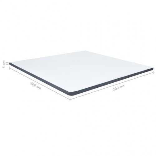 Topmadras 200x200 cm - 5 cm, medium blød, aftageligt betræk (OUTLET C)