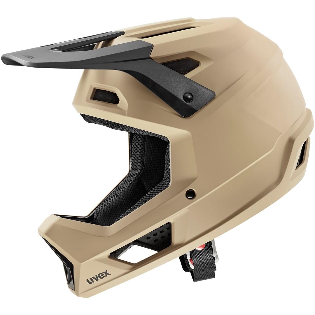 Fullface cykelhjelm uvex Ravage 60-63 cm - beige/sort billede