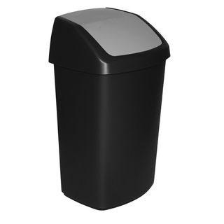 Curver Swing-Top, 50 L, Rektangulær, Plast, Sort, Grå, Plast, 406 mm