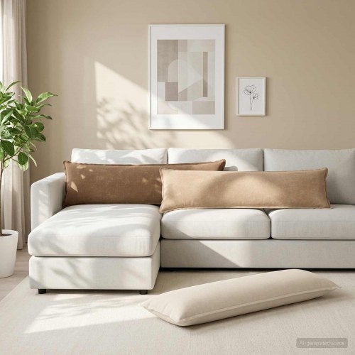 Pudebetræk HOUTEN 2 stk. gråbrun 40 x 145 cm