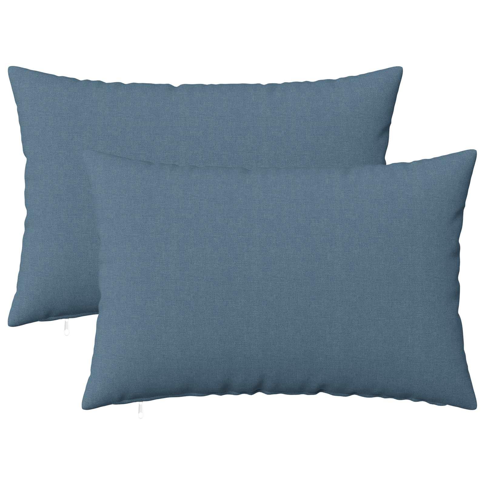 vidaXL Pudebetræk 2 stk. HEERLEN Jeans blå 50 x 75 cm Stof