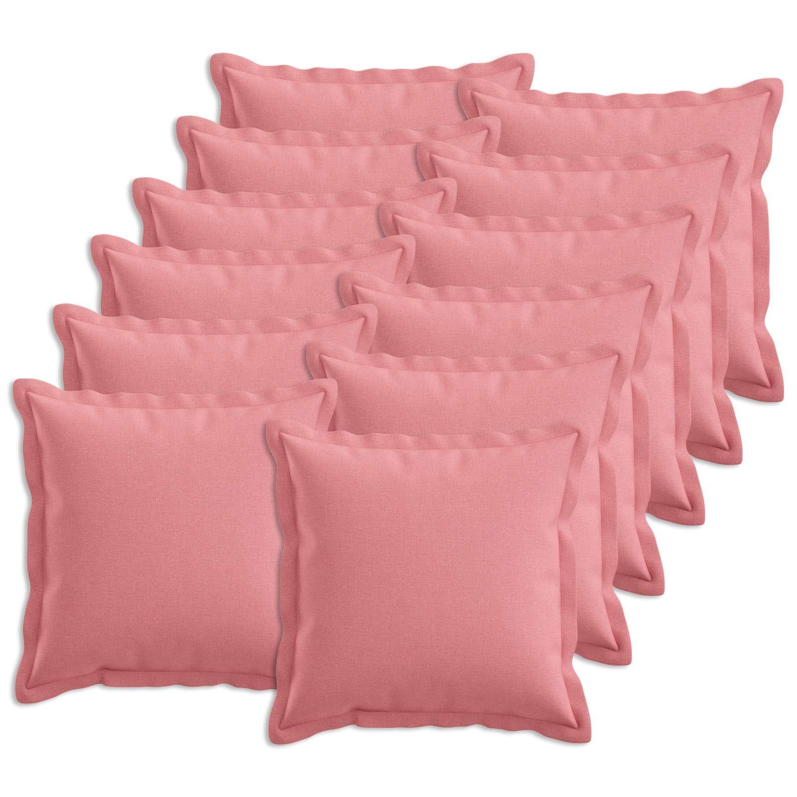 vidaXL Pude 12 stk. HOUTEN Lyserød 40 x 40 cm Faux Linned